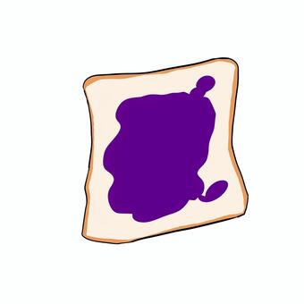 ブルーベリージャムを載せた食パン ブルーベリー,ジャム,食パン,シンプル,食べ物のイラスト素材