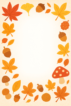 秋の彩りに囲まれたフレーム