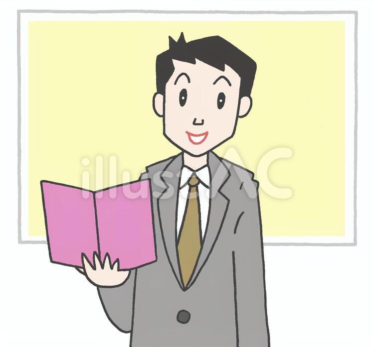 社内研修.5 ビジネスマン,サラリーマン,会社員のイラスト素材