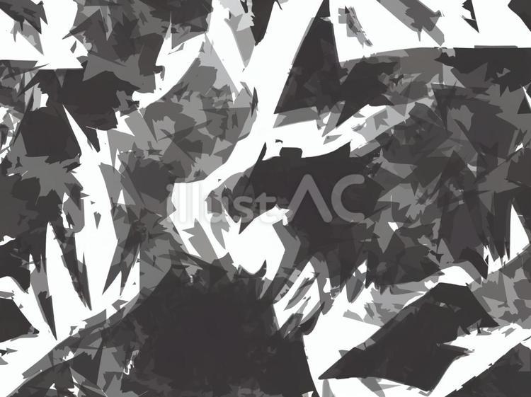 黒のシャープでかっこいいモノクロ抽象背景 モノクロ,白黒,かっこいいのイラスト素材