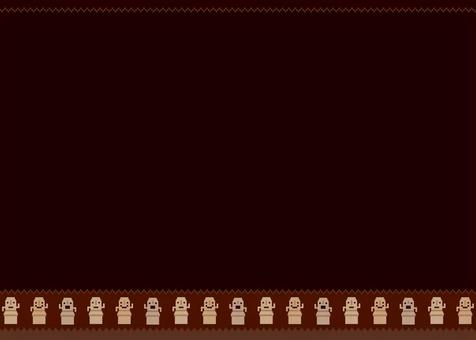 ドット絵ハニワの背景１_アンダーver 埴輪,土器,ドット絵,シンプル,背景のイラスト素材