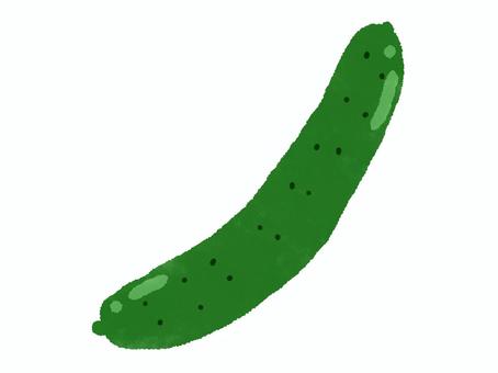 きゅうり きゅうり,野菜,緑,1本,手書き風,食べ物のイラスト素材