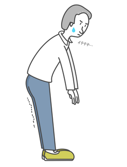 加齢で体が硬くなっていると実感する高齢者 前屈,体,硬い,加齢,高齢者,男性,実感,姿勢,柔軟性,失われるのイラスト素材