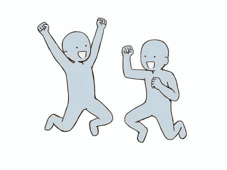 飛び上がるドローイング 飛び上がるドローイング デッサン,人形,ラフ,ポーズ,飛び上がる,ドローイング,ジャンプ,喜ぶ,達成感,成功のイラスト素材