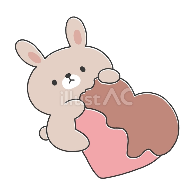 Free Vectors | Rabbit eating heart chocolate
