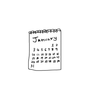 Illustration, calendar, yuwawa, loose, 