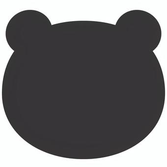 くまシルエット_モノクロ くま,シルエット,黒のイラスト素材