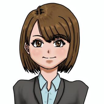 Office worker, female, suit, blouse, JPG and PNG