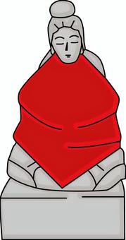 Illustration, stone buddha, jizo, worship, 