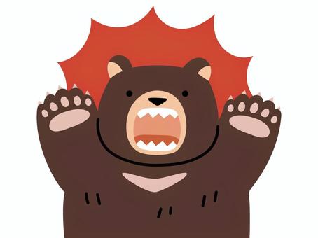 熊が襲ってくるイラスト 熊が襲ってくるイラスト 熊,クマ,攻撃,襲う,動物,危険,怖い,食べる,出没,被害のイラスト素材
