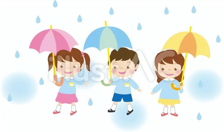 雨の日 雨,傘,カサのイラスト素材