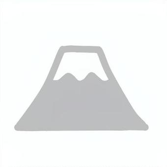 やま 富士山,やま,アイコン,観光,グレーのイラスト素材