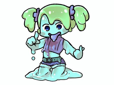 スライムな女の子 スライムな女の子 スライム,スライム娘,モンスター,モンスター娘,trpg,ファンタジー,女の子,キャラクター,キャラ,sdキャラのイラスト素材
