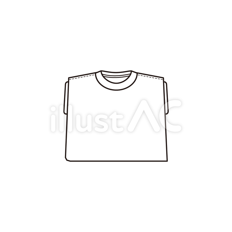 シャツ（折りたたみ） シャツ,tシャツ,下着のイラスト素材