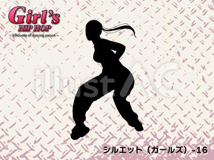 ガールズダンスのシルエット単品-16