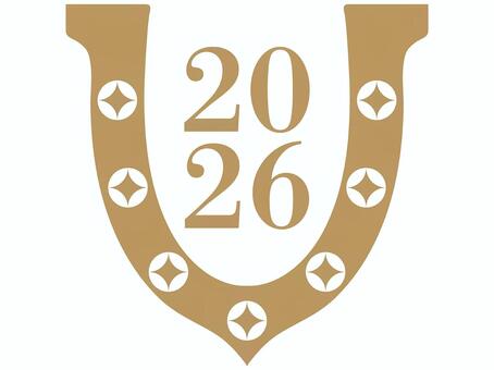 午年向けの蹄鉄イラスト 蹄鉄,馬,午年のイラスト素材