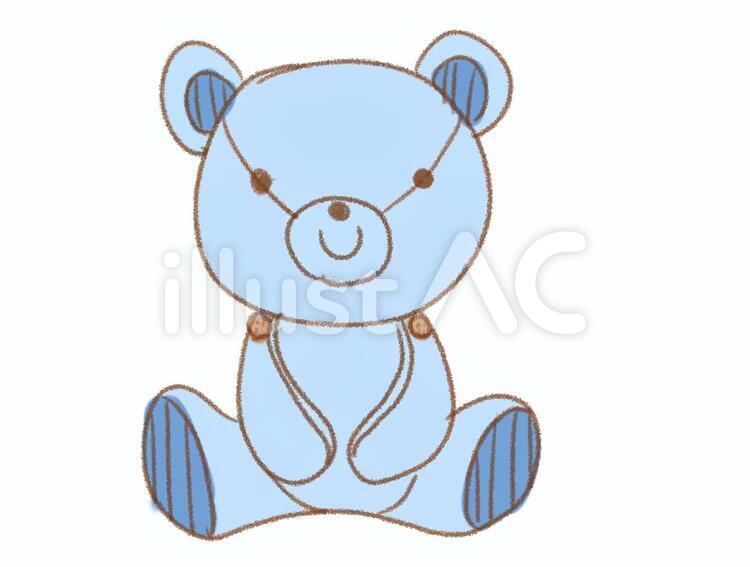 クマのぬいぐるみ くま,熊,ベアのイラスト素材
