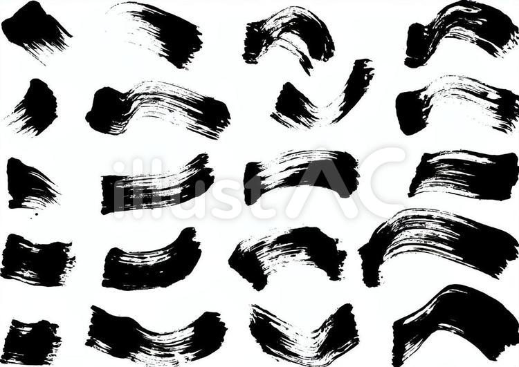 筆素材2c 筆,しぶき,かすれのイラスト素材