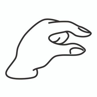 Illustration, hand, a chot, a little, 