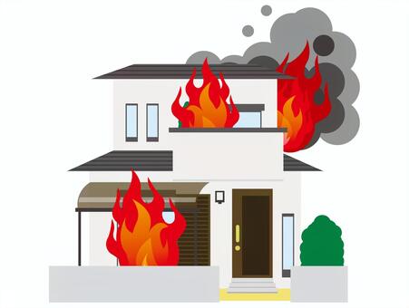 fire, my home, disaster prevention, residence, JPG and PNG