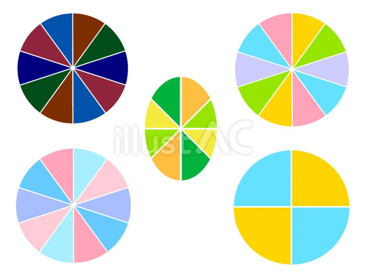 丸型のポイント柄セット 丸,ポイント,セットのイラスト素材
