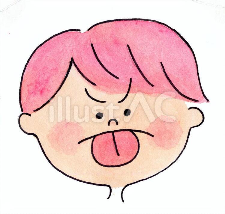 男の子(べ！) 反抗,意地悪,気持ちのイラスト素材
