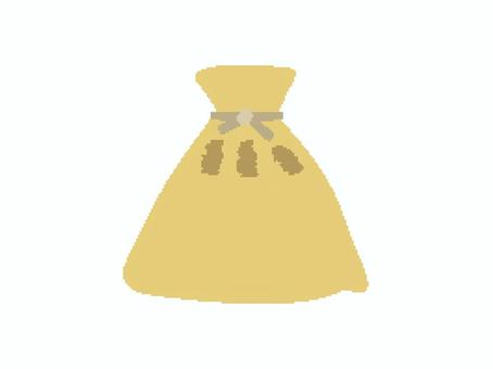 ドット絵風の餅巾着