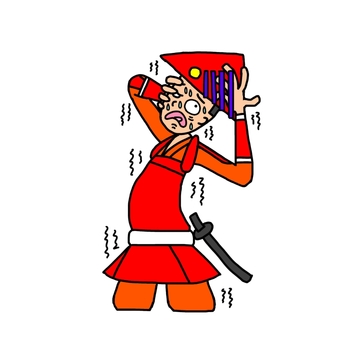 混乱する戦国時代の足軽 足軽,侍,武士,鎧武者,戦士,兵士,日本,和風,歴史,日本史のイラスト素材