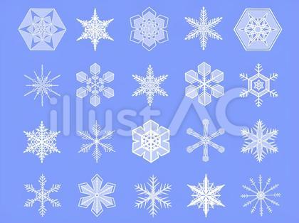雪の結晶セット 白