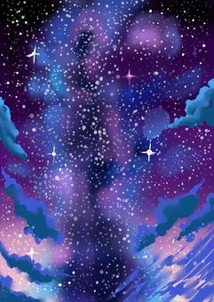 starry sky, JPG starry sky, star, night sky, landscape, JPG