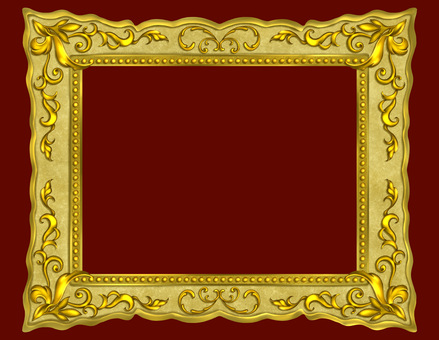 エレガンス系装飾付きの額縁　赤背景 額縁,エレガント,飾り枠,アンティーク,背景,壁紙,テンプレート,テクスチャ,クラシック,デコレーションのイラスト素材