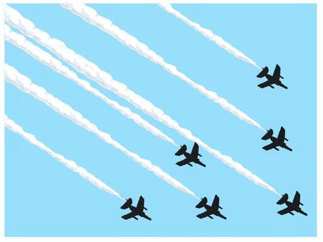 飛行機 飛行機,乗り物,飛行機雲,移動,空,上空,連帯,お知らせ用,宣伝用,pop調のイラスト素材