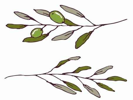 手描きのオリーブの枝のイラスト01 手描きのオリーブの枝のイラスト01 オリーブ,オリーブの実,手書き,果実,植物,手描き,イラスト,デザイン,葉っぱ,枝のイラスト素材
