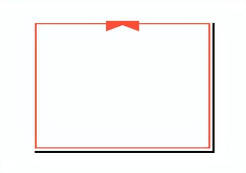 シンプルフレーム シンプルフレーム フレーム,枠,四角,長方形,メモ,メモ帳,用紙,白紙,白,赤のイラスト素材