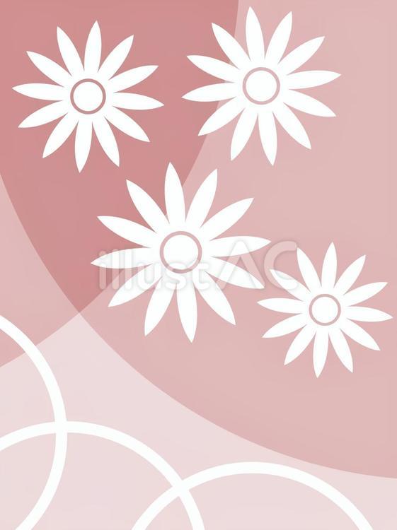 白いお花模様の壁紙画像 花,壁紙,シンプルのイラスト素材