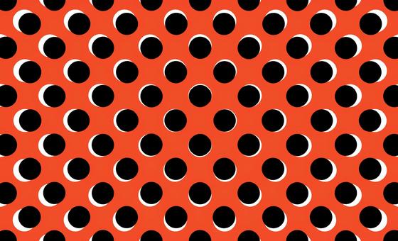 White and black polka dots on a red background, polka dot, dot, pill, JPG