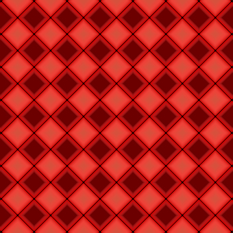 テクスチャ　赤いダイヤの迷宮 タイル,格子,パターン,幾何学,連続,赤色,深紅,ルビー,グラデーション,テクスチャのイラスト素材