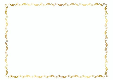 四角いエレガントフレーム2025①金 エレガント,フレーム,ゴールド,四角,角型,飾り枠,クラシック,デコレーション,葉,ボタニカルのイラスト素材