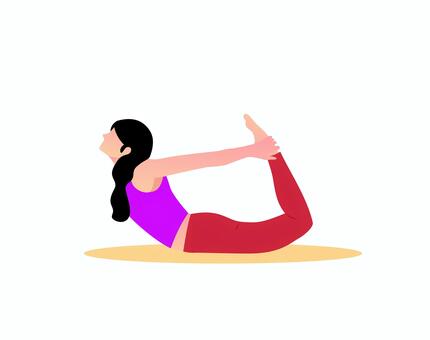 ヨガ 0145 ヨガ,ポーズ,女性,ストレッチ,フィットネス,ヘルス,マット,バランス,ワークアウト,スポーツのイラスト素材