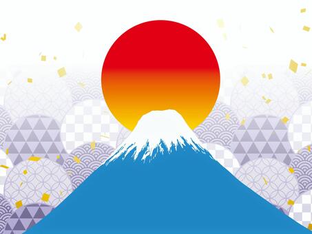 正月和風フレーム年賀状 年賀状,和柄,和風,正月,可愛い,美しい,ベクター,紙吹雪,パーティー,お祝いのイラスト素材