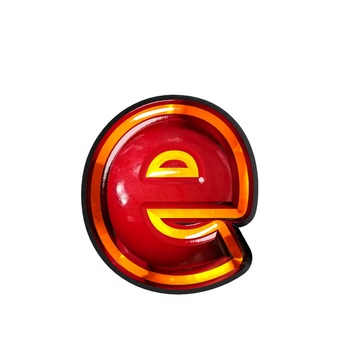 アルファベット小文字e 文字,ギラギラ,赤色,アルファベット,eのイラスト素材
