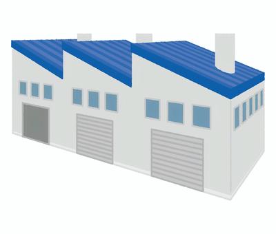 のこぎり屋根の工場 工場,建物,会社,製造工場,のこぎり屋根,倉庫,町工場,仕事,製造業,煙突のイラスト素材