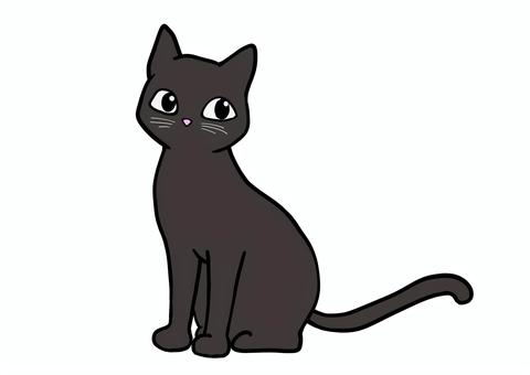 黒猫 黒猫 猫,ネコ,ねこ,黒猫,cat,動物,ペット,かわいい,シンプル,黒いのイラスト素材