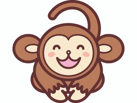 A monkey bowing with a smile, JPG and AI A monkey bowing with a smile, , JPG and AI