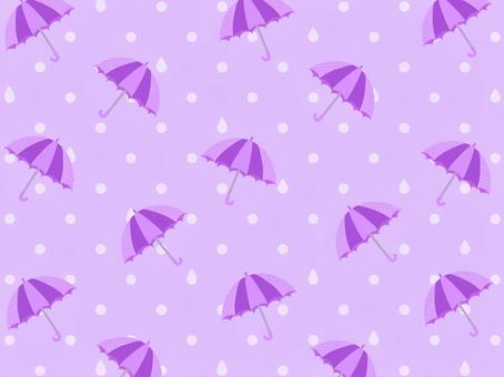 傘 いっぱい（紫）背景 傘,雨具,道具,水玉,丸,円,雫,背景,壁紙,たくさんのイラスト素材