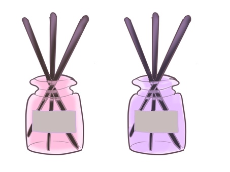 2色のルームフレグランス ルームフレグランス,香水,香り,かわいい,ピンク,紫のイラスト素材