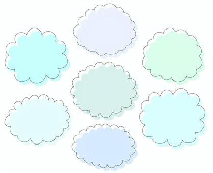 #3347手書き雲フレーム #3347手書き雲フレーム 雲,フレーム,ギザギザ,くも,アイコン,セット,手書き,手描き,かわいい,おしゃれのイラスト素材