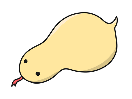 ツチノコ　シンプル　イラスト 生き物,動物,ツチノコ,幻,挿絵,伝説,イラスト,ワンポイント,素材,太いのイラスト素材
