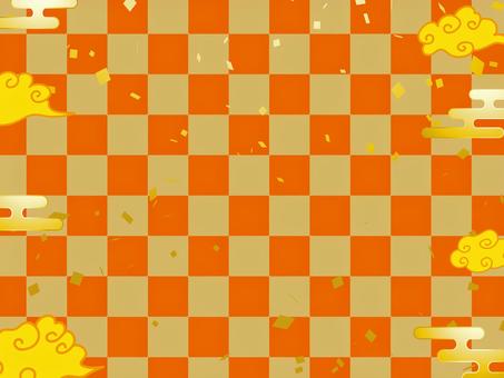 正月和風和柄年賀状 年賀状,和柄,和風,正月,可愛い,美しい,ベクター,紙吹雪,パーティー,お祝いのイラスト素材