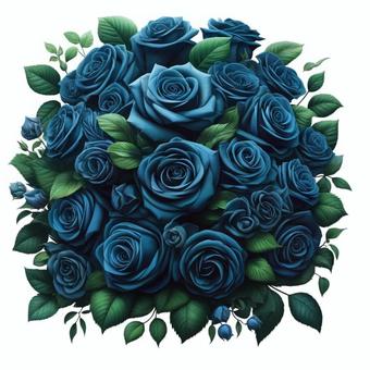 神秘の青薔薇ブーケ